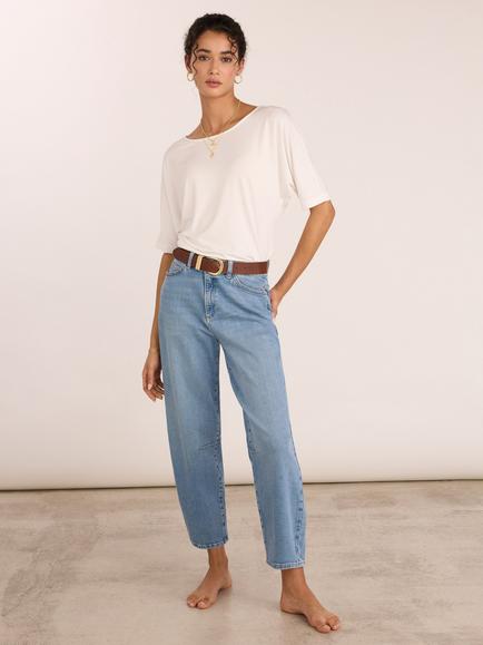 Baukjen Nixi Barrel Leg Jeans, Indigo, Indigo