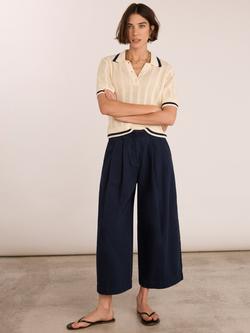 Baukjen Emil Cotton Twill Culottes, Navy, Navy