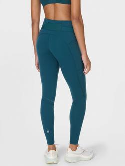 Sweaty Betty Compressive Running Leggings, Green - view 2, Green