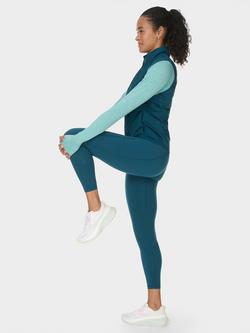 Sweaty Betty Compressive Run Leggings, Deep Green - view 2, Deep Green
