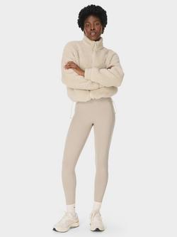 Sweaty Betty Streamlined Leggings, Dusk Beige Marl, Dusk Beige Marl