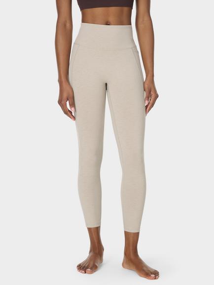 Sweaty Betty Streamlined 7/8 Leggings, Dusk Beige Marl, Dusk Beige Marl