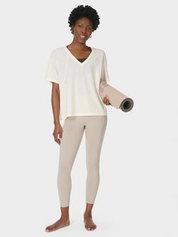 Sweaty Betty Streamlined 7/8 Leggings, Dusk Beige Marl - view 2, Dusk Beige Marl