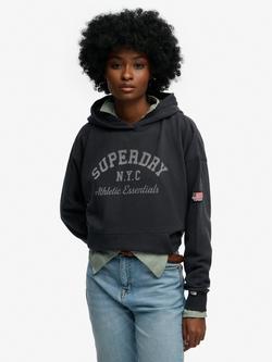Superdry Athletic Essentials Relaxed Hoodie, Eclipse Navy, Eclipse Navy