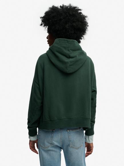 Superdry Athletic Essentials Relaxed Hoodie, Enamel Green - view 2, Enamel Green