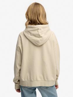 Superdry Luxe Casual Relaxed Hoodie, Peyote Beige - view 2, Peyote Beige