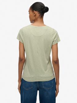 Superdry Studios Scoop Neck T-Shirt, Dusty Sage - view 2, Dusty Sage