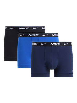 Nike Essential Trunks, Pack of 3, Blue/Multi, Blue/Multi