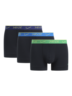 Nike Essential Stretch Cotton Boxers, Pack of 3, Black, Black