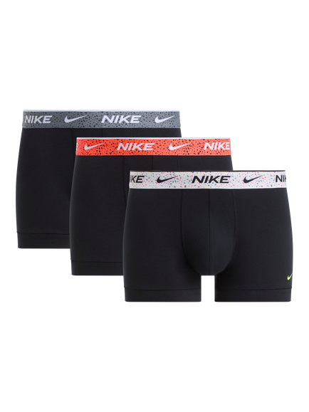 Nike Essential Cotton Stretch Trunks, Pack of 3, Black/Multi