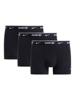 Nike Essential Stretch Cotton Boxers, Pack of 3, Black, Black