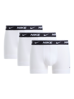 Nike Essential Stretch Cotton Boxers, Pack of 3, White, White