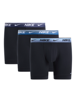 Nike Essential Stretch Cotton Boxers, Pack of 3, Black, Black