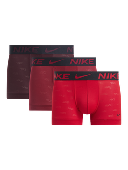 Nike Logo Waistband Boxer Briefs, Pack of 3, Red/Multi, Red/Multi