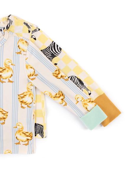 Chelsea Peers Kids' Long Sleeved Limoncello Pyjama Set, Pack of 2, Yellow - view 2, Yellow