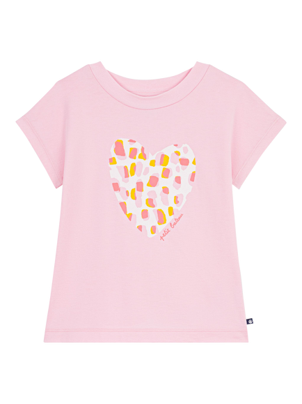 Petit Bateau Kids' Print T-Shirt, Pink, Pink