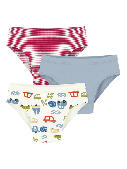 Petit Bateau Kids' Cotton Pants, Pack of 3, White, White