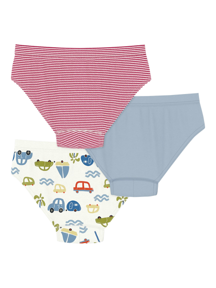 Petit Bateau Kids' Cotton Pants, Pack of 3, White - view 2, White