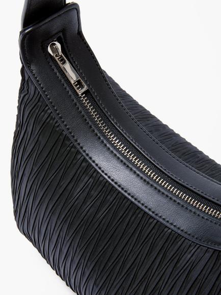 French Connection Plisse Crossbody Bag, Navy - view 2, Navy