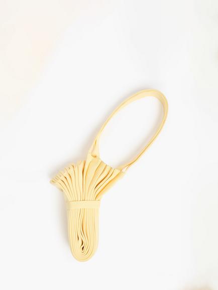 French Connection Pleated Packable Tote Bag - view 2, Mellow Yellow