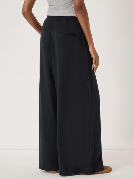 HUSH Taylor Wide Leg Trousers, Navy Blue - view 2, Navy Blue