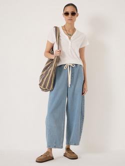 HUSH Roe Henley T-Shirt, White - view 2, White