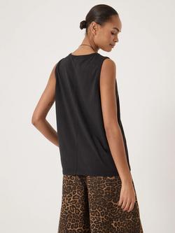 HUSH Carla Relaxed Fit Vest Top - view 2, Black