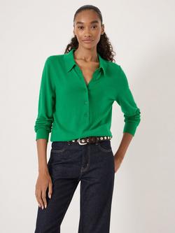 HUSH Wool Blend Polo Shirt, Bright Green, Bright Green