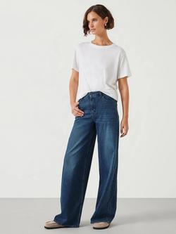 HUSH Nessa Wide Leg Jeans, Dark Blue - view 2, Dark Blue
