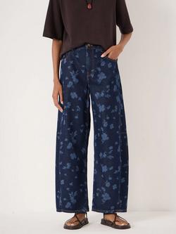 HUSH Bree Floral Horseshoe Jeans, Laser Blue, Laser Blue