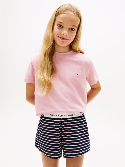 Tommy Hilfiger Kids' Short Pyjama Set, Multi - view 2, Multi