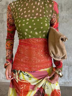 Never Fully Dressed Dahlia Mesh Midaxi Dress, Multi - view 2, Multi