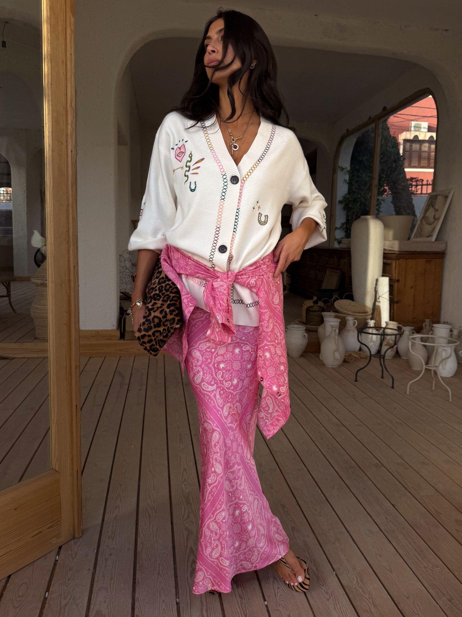 Never Fully Dressed Dorris Paisley Maxi Skirt containing LENZING