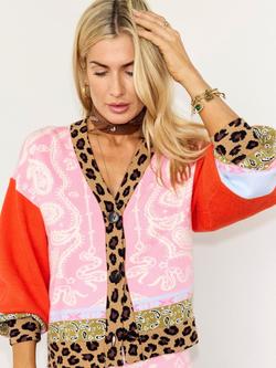 Never Fully Dressed Splice Bandana Cardigan, Multi - view 2, Multi