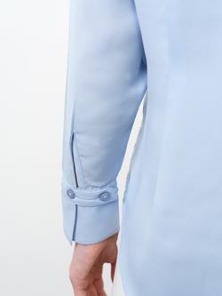 French Connection Mila Georgette Lace Layered Shirt, Pretty Blue - view 2, Pretty Blue