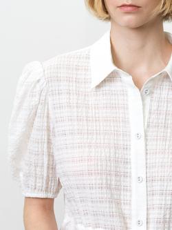 French Connection Shanaya Seersucker Drawstring Shirt, Summer White - view 2, Summer White