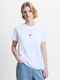 French Connection Cocktail Graphic T-Shirt, Linen White, Linen White