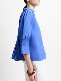 French Connection Era Poplin Tie Back Top, Azure - view 2, Azure