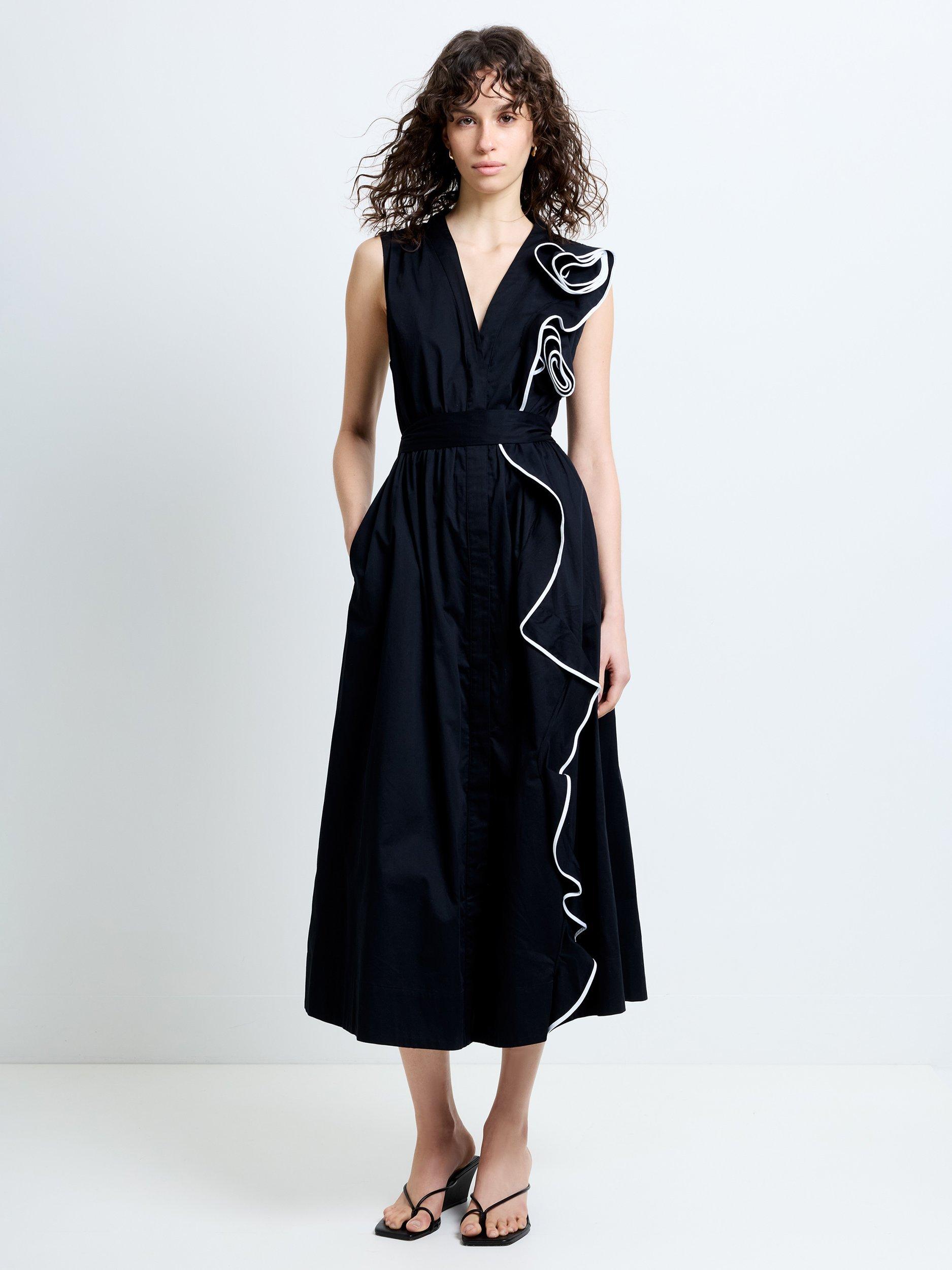 floral print a-line dress Andrea & Leo A1334 Tiered Layered Strapless Floral Dress, Blue / 10 main image 0