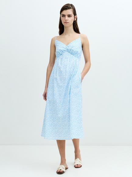 French Connection Rhodes Stacey Midi Dress, White/ Blue, White/ Blue