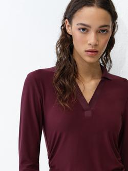 French Connection Samira Polo Neck Midi Dress, Berry - view 2, Berry