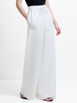 French Connection Cooper Wide Leg Trousers, White - view 2, White