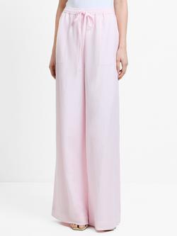 French Connection Cooper Wide Leg Trousers, Pink Icing - view 2, Pink Icing