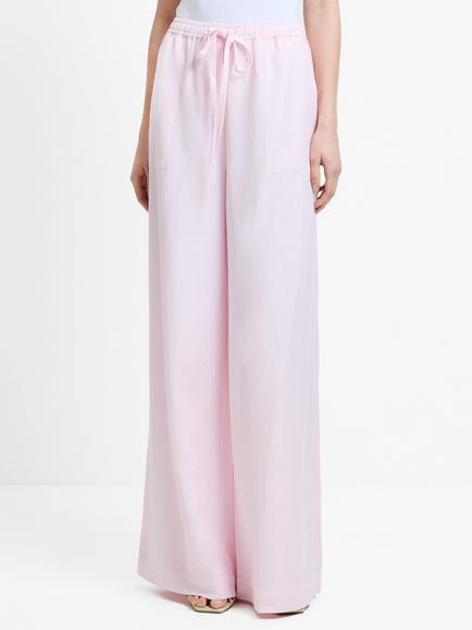 French Connection Cooper Wide Leg Trousers, Pink Icing - view 2, Pink Icing