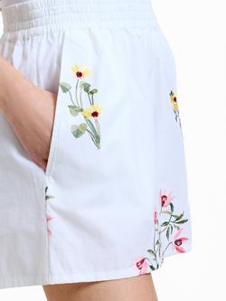 French Connection Alissa Embroidered Floral Shorts, White - view 2, White