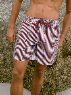 Chelsea Peers Aperitivo Stripe Swim Shorts, Multi - view 2, Multi