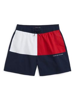 Tommy Hilfiger Kids' Drawstring Swim Shorts, Blue Navy, Blue Navy