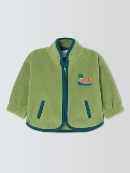 John Lewis Baby Duck Fleece, Green, Green
