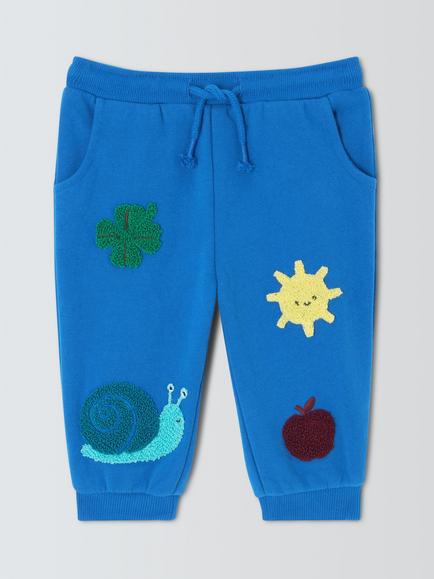 John Lewis Baby Nature Applique Joggers, Cobalt, Cobalt
