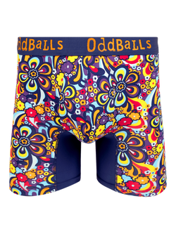 OddBalls Peace & Love Bamboo Boxer Shorts, Multi, Multi